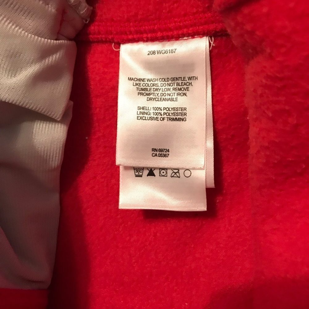 Columbia Youth Red Full Zip Fleece Jacket Sz 18/20 - Picture 7 of 8